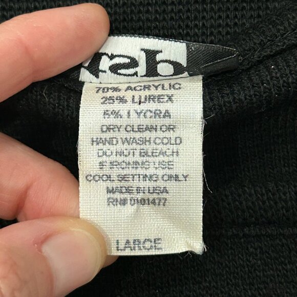 TSP Womens Black Sleeveless Knit Top Purple Glitter Heart Design Size Large Tren - Picture 6 of 9